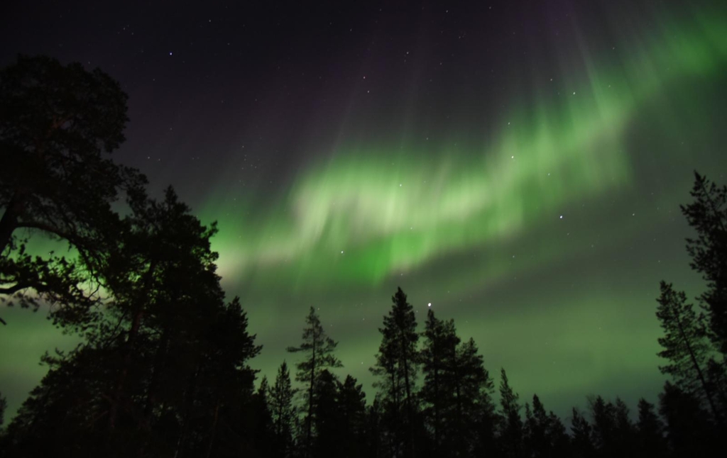 Aurora boreale in Lapponia (Finlandia).